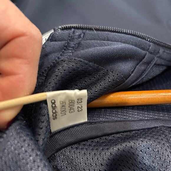 Adidas Real Madrid Authentic Soccer 1/4 Zip Hoodie Jacket Navy Blue Size XL - Picture 10 of 10